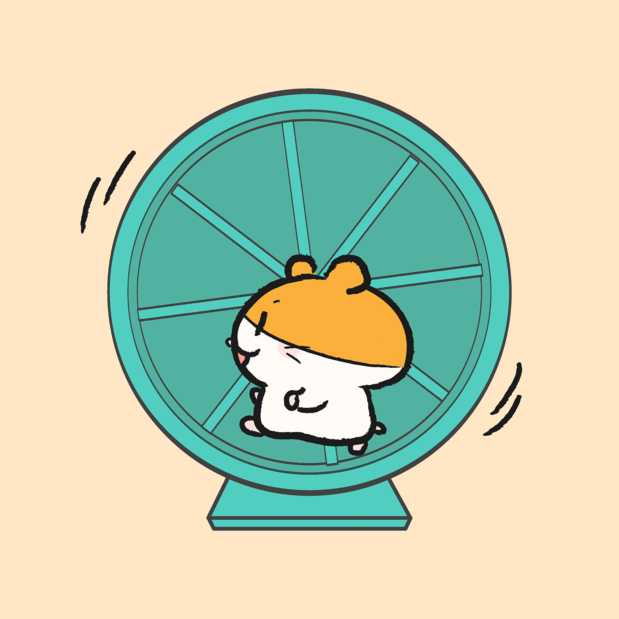 走るハム太郎のgif動画